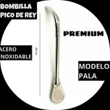 Premium!bombilla Pico Rey Pala Acero Inoxidable Largo 20 Cms