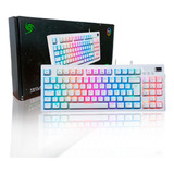 Teclado Vsg Quasar Rgb White Mecanico Outemo Azul /