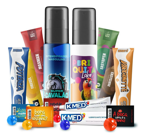 Kit Sexy Shop Pomada Volumao Masculino Apetite Sexual- 45un