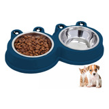 Comedero Tazon Plato Alimentacion Doble Mascota Perros Gatos