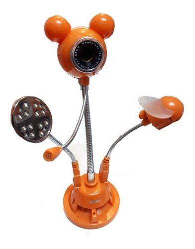 Webcam Para Conferencias Con Microfono Leds Y Ventilador 