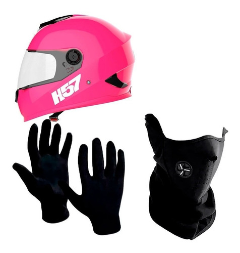 Casco Motos Integral Halcon H57 + Cuello + Guantes Sti Motos