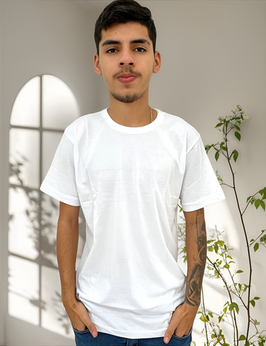 Camiseta Masculina Gola Careca Básica Gangster Manga Curta