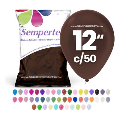 Globos Sempertex #12 C\u002F50 Fashion Pastel Elige Color Sem1x1 Color CHOCOLATE FASHION | MercadoLibre