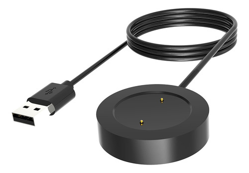 Carregador Cabo Usb Compatível Com Xiaomi Watch S1 Active Cor Preta