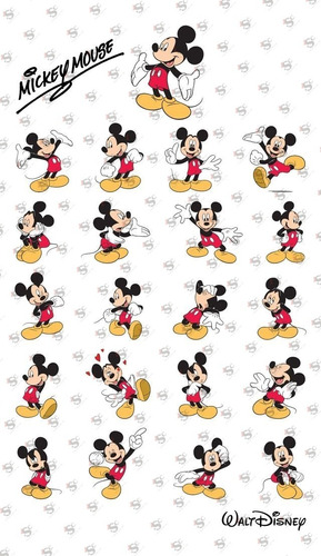 Stickers Transparentes  Mickey . Semipermante. Deco Uña