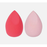 Set Esponjas Para Maquillaje Ovaladas 2 Piezas Rosa Fucsia