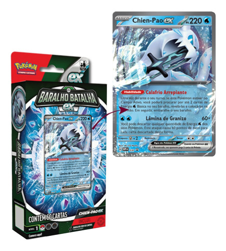 Carta Pokémon Baralho De Batalha Chien-pao Ex Para Iniciante