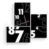 Reloj De Pared Grande Negro Moderno Decoracion Cuadro Diseño