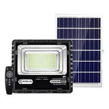 Reflector Solar 200w/2000w Para Exterior Con Control Remoto Carcasa Negro Luz Blanco Frío