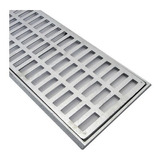 Ralo 30x50cm Linear Pluvial Grelha Aluminio Suporte Aro