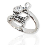 Anillo De Gato And051 Plata Ley .925