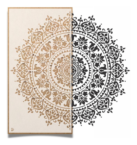 Stencil Mandala 01 - Pintura E Textura - 1,15 Metros