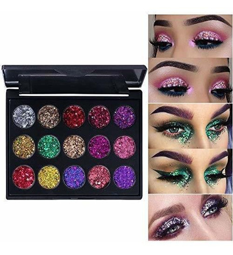 Sombras De Ojos - Paleta De Sombras De Ojos Pro Glitter De 1