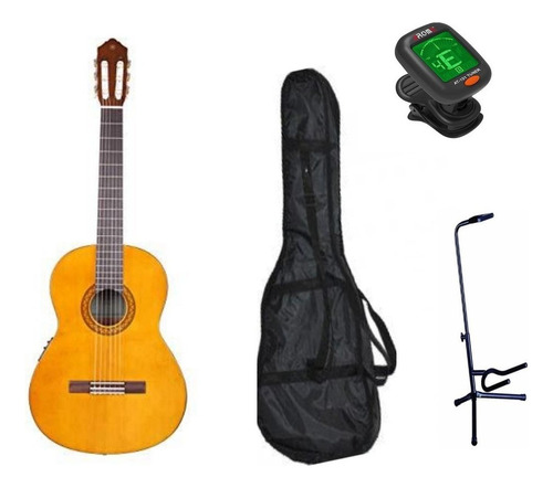 Paquete Guitarra Electroacustica Yamaha Cx40 Afinador Funda