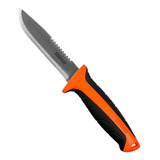 Cuchillo Stocker Poda Camping C/ Funda Acero Inoxidable New Color Naranja/negro