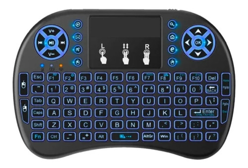Mini Teclado Keyboard Led Para Tv Box Smart Tv