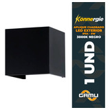 Aplique Led Cuadrado Exterior Ip54 Negro 5w Calido 3000k