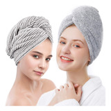 Ellewin Paquete De 2 Toallas De Bambú Para El Cabello, Turba