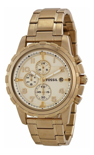 Reloj Fossil Acero Dorado Fs4867 Para Hombre 