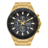 Relógio Orient Masculino Dourado Cronógrafo De Luxo Mgssc049 Cor Do Bisel Preto Cor Do Fundo Preto