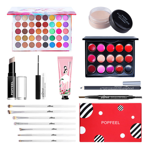 Set Básico De Cosméticos Para Niñas: Kit Ligero De 15 Piezas