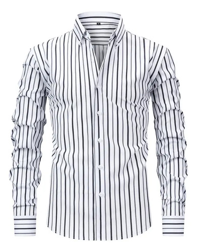Camisa De Vestir Caballero Casual Moda Hombre De Manga Larga