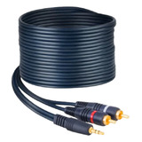  Kit 2 Cable De Audio Home Theater De 3.6 M Rca A Plug 3.5 