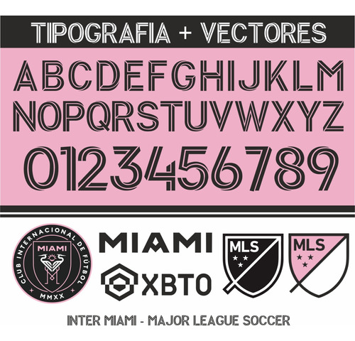 Pack Tipografía + Vectores Inter Miami Messi Sublimación 