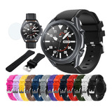  Kit 3 Correas Sport Colors  + Mica Para Galaxy Watch 3 45mm