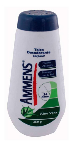 Talco Corporal Ammens Desodorante Aloe Vera 250g
