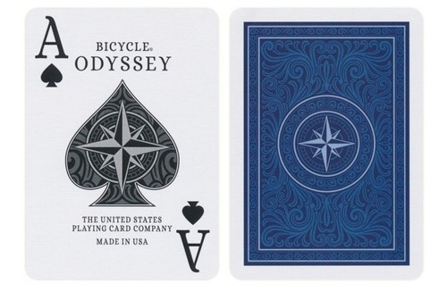 Bicycle Odyssey Poker Baraja Lujo Playing Cards Azul Mar