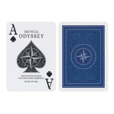 Bicycle Odyssey Poker Baraja Lujo Playing Cards Azul Mar