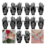 Qstohena Kit De Plantillas De Tatuaje De Henna De 14 Hojas P