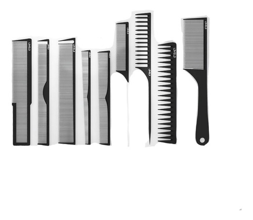 Set De 9 Peines De Cabello Para Barberos De Carbón Level 3