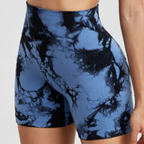 Short Hupana Tie Dye Sem Costura Levanta Bumbum Academia