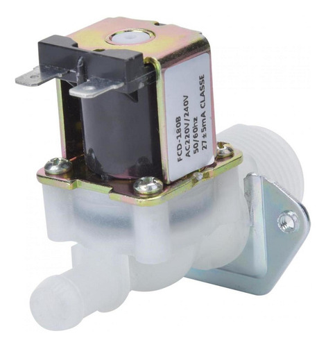 Válvula Solenoide Eléctrica 220v Ac 3/4in Entrada 1 Vía Eléc