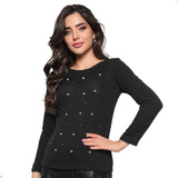 Blusa Inverno Feminina Lanzinha Perola Barata Casaco Frio