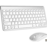 Kit Mini Teclado E Mouse Sem Fio Wireless Notebook Ultrafino