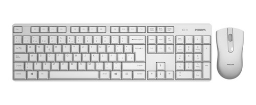 Combo Teclado Mouse Inalambrico Philips C501 Notebook Blanco