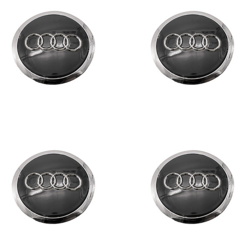 Centro Rin Audi Tapon Tapa Kit Juego 4 Piezas Emblematico