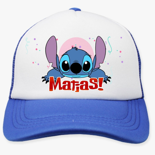 Gorras Cachuchas Stitch Personalizado Azul