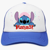 Gorras Cachuchas Stitch Personalizado Azul