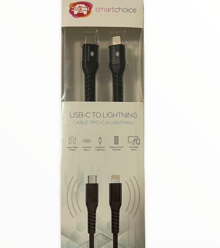 Cable Datos Para iPhone Usb-c A Lighting Smart Choice 1mt 