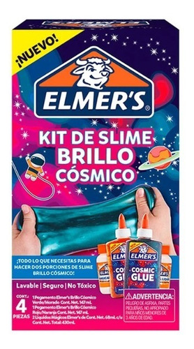 Kit Slime Brillo Cosmico, Marca Elmer's Gue.  