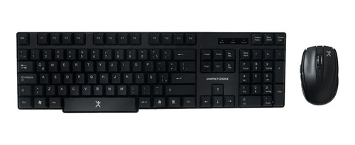 Kit Teclado Mouse Inalámbrico Antiderrames Pc-200994 Español