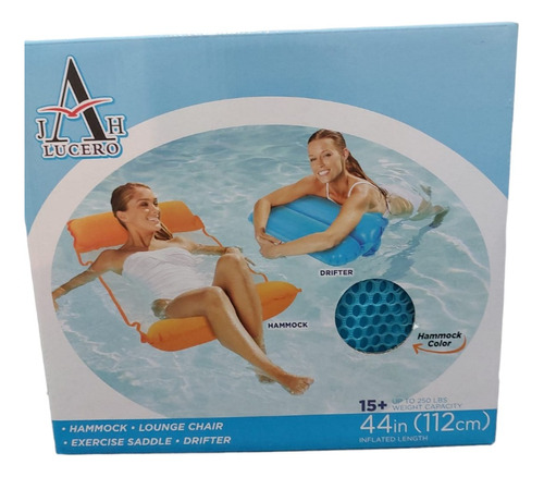 Flotador Cama Silla Inflable Piscina 113kg +15 Años