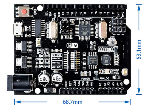 Arduino Uno Wifi R3 Atmega328p Con Esp8266 32mb Flash