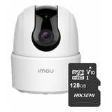 Imou Cámara Ta22cn-plus-128 Ranger 2mp Con Microsd 128gb Y Letrero Disuasivo Ip Domo Motorizado Wifi H.265 Autotracking Detección De Humanos Modo Privacidad Micrófono Y Bocina Integrada Ta22cn 3.6mm 