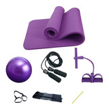 Set Ejercicio Tapete Yoga Pilates Pelota Cuerda Liga